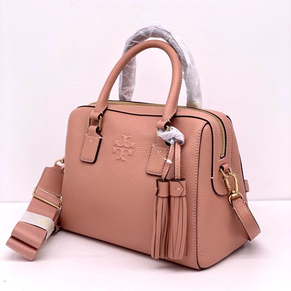 NeW! Tory Burch Thea Web Small Satchel Crossbody - Picture 5 of 15